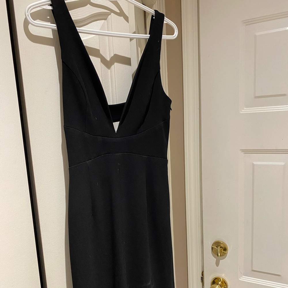 Black deep V neck cut out Intermix brand gown!